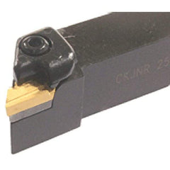 Iscar - CKJN, Right Hand Cut, 93° Lead Angle, 25mm Shank Height x 25mm Shank Width, Negative Rake Indexable Turning Toolholder - 150mm OAL, KN.X Insert Compatibility, Series Isoturn - Exact Industrial Supply