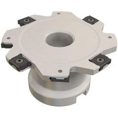 Iscar - Shell Mount A Connection, 0.197" Cutting Width, 22.5mm Depth of Cut, 80mm Cutter Diam, 22mm Hole Diam, 10 Tooth Indexable Slotting Cutter - FDN-LN08 Toolholder, LNET Insert, Right Hand Cutting Direction - Exact Industrial Supply