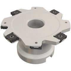 Iscar - Shell Mount A Connection, 0.118" Cutting Width, 14.5mm Depth of Cut, 63mm Cutter Diam, 16mm Hole Diam, 8 Tooth Indexable Slotting Cutter - FDN-LN08 Toolholder, LNET Insert, Right Hand Cutting Direction - Exact Industrial Supply