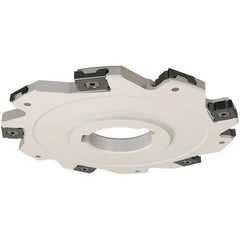 Iscar - Arbor Hole Connection, 0.197" Cutting Width, 22mm Depth of Cut, 80mm Cutter Diam, 22mm Hole Diam, 10 Tooth Indexable Slotting Cutter - SDN Toolholder, LNET Insert, Right Hand Cutting Direction - Exact Industrial Supply