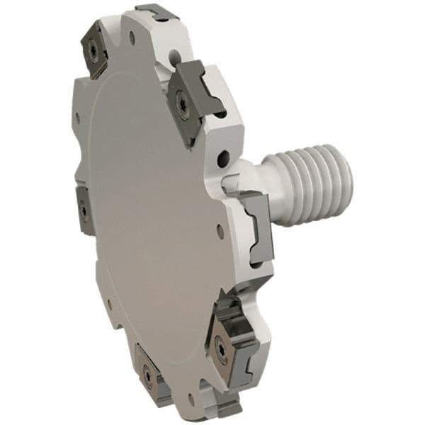 Iscar - Modular Connection Connection, 0.157" Cutting Width, 0.6102" Depth of Cut, 50mm Cutter Diam, 8 Tooth Indexable Slotting Cutter - ETS-LN08-M Toolholder, LNET Insert, Right Hand Cutting Direction - Exact Industrial Supply