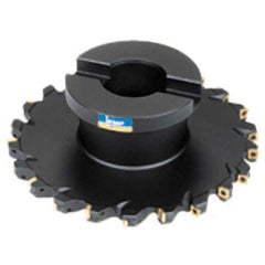 Iscar - Shell Mount B Connection, 0.3937" Cutting Width, 1.0433" Depth of Cut, 100mm Cutter Diam, 1-1/16" Hole Diam, 8 Tooth Indexable Slotting Cutter - FDN Toolholder, Q/XOMT Insert - Exact Industrial Supply