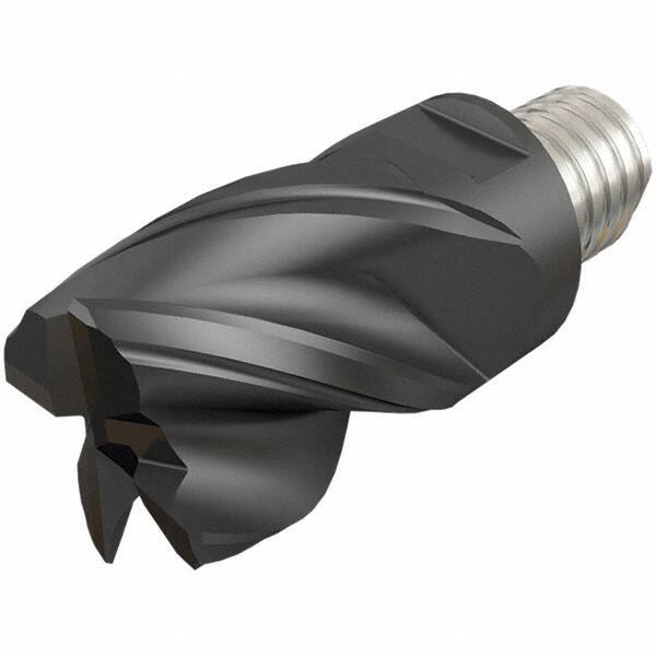 Iscar - MM EC-CF Grade IC908 Carbide End Milling Tip Insert - TiAlN Finish, 4 Flutes, 16mm Cutting Diam, 12mm Depth of Cut, 20.5mm Extension, 0.02" Cnr Rad, 38° Helix - Exact Industrial Supply