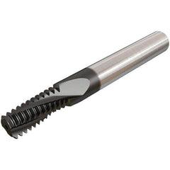 Iscar - M16x2.00 ISO, 0.4646" Cutting Diam, 4 Flute, Solid Carbide Helical Flute Thread Mill - Internal Thread, 39mm LOC, 105mm OAL, 12mm Shank Diam - Exact Industrial Supply