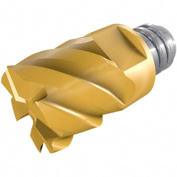 Iscar - MM EC-D Grade IC903 Carbide End Milling Tip Insert - TiAlN Finish, 8 Flutes, 16mm Cutting Diam, 12mm Depth of Cut, 20.5mm Extension, 50° Helix - Exact Industrial Supply