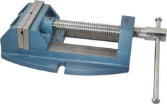 Wilton - 5" Jaw Opening Capacity x 2-1/8" Throat Depth, Horizontal Drill Press Vise - 5" Wide x 2-1/8" High Jaw, Stationary Base, Standard Speed, 12-3/4" OAL x 4.4" Overall Height, Cast Iron - Exact Industrial Supply