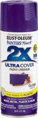 Rust-Oleum - Grape, Gloss, Enamel Spray Paint - 8 Sq Ft per Can, 12 oz Container, Use on Multipurpose - Exact Industrial Supply