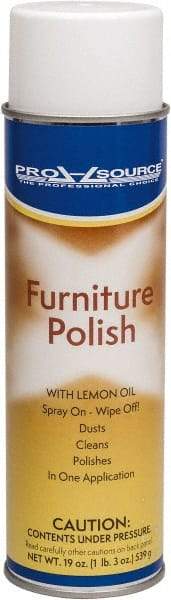 PRO-SOURCE - 19 Fluid Ounce Furniture Polish - Lemon Scent, Aerosol - Exact Industrial Supply