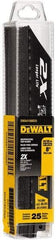 DeWALT - 8" Long x 1" Thick, Bi-Metal Reciprocating Saw Blade - Straight Profile, 14 to 18 TPI, Toothed Edge - Exact Industrial Supply