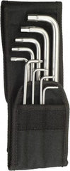 Wera - 9 Piece L-Key Hex Key Set - Hex Range 3/32 to 3/8", Stainless Steel - Exact Industrial Supply