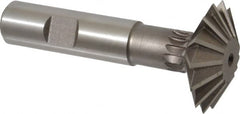 Keo - 1-1/2° 1-1/2" Cut Diam, 1/2" Cut Width, 5/8" Shank, High Speed Steel Double-Angle Cutter - Exact Industrial Supply