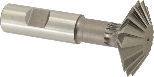 Keo - 1-7/8° 1-7/8" Cut Diam, 5/8" Cut Width, 3/4" Shank, High Speed Steel Double-Angle Cutter - Exact Industrial Supply