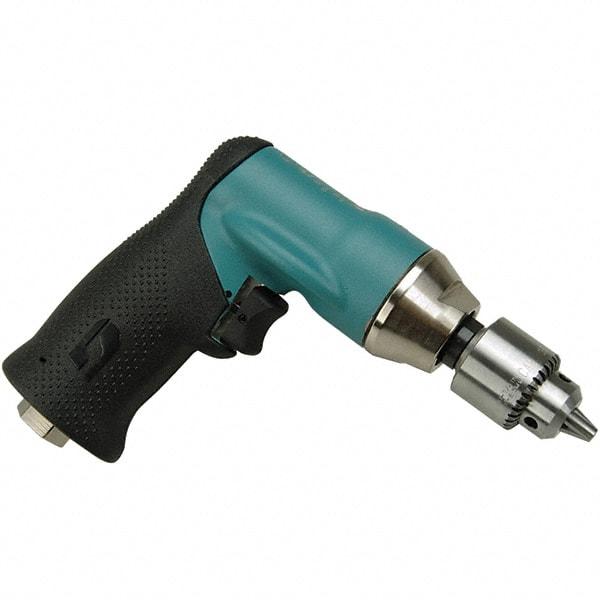 Dynabrade - 1/4" Keyed Chuck - Pistol Grip Handle, 20,000 RPM, 0.4 hp, 90 psi - Exact Industrial Supply