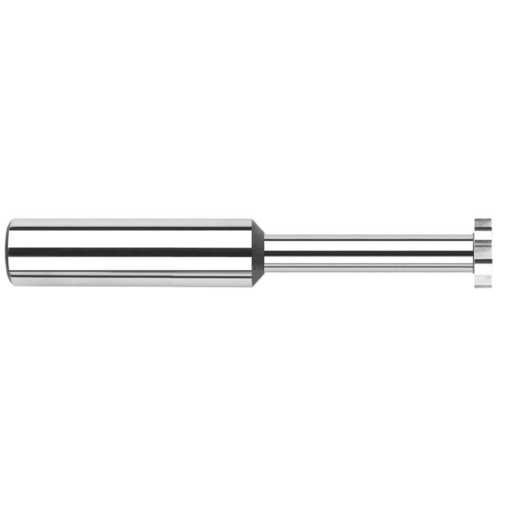 Harvey Tool - 1/4" Cut Diam, 1/16" Cut Width, 1/4" Shank, Straight-Tooth Woodruff Keyseat Cutter - Exact Industrial Supply