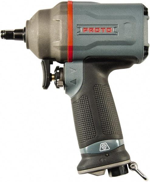 Proto - 3/8" Drive, 10,500 RPM, 525 Ft/Lb Torque Impact Wrench - Pistol Grip Handle, 1,750 IPM, 4.4 CFM, 90 psi, 1/4" NPT Inlet - Exact Industrial Supply