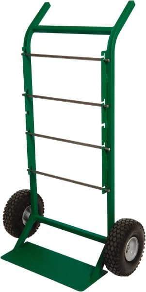 Greenlee - 200 Lb Capacity 48" OAH Hand Truck - Steel Handle, Steel, Solid Rubber Tread with Solid Plastic Hub Wheels - Exact Industrial Supply