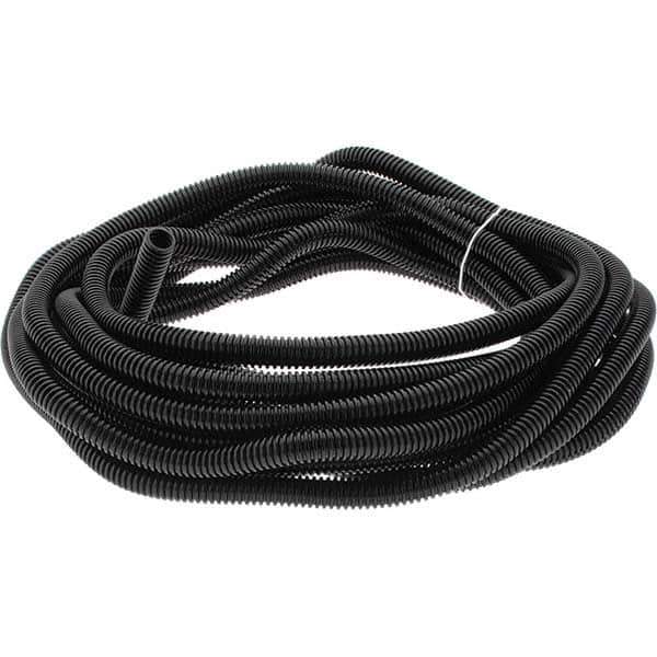 Value Collection - 25' Long, Flexible Wire Loom Conduit - Plastic, 3/8" ID - Exact Industrial Supply