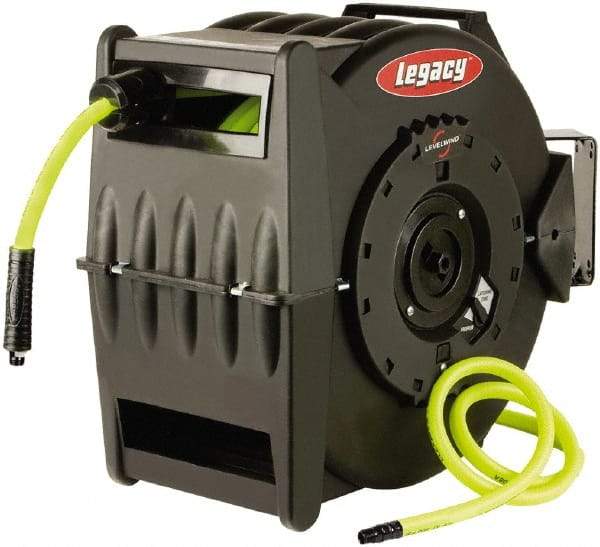 Legacy - 75' Spring Retractable Hose Reel - 300 psi, Hose Included - Exact Industrial Supply
