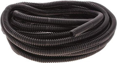 Value Collection - 25' Long, Flexible Wire Loom Conduit - Plastic, 1/4" ID - Exact Industrial Supply