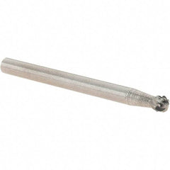 Value Collection - 1/8" Cut Diam, 1/8" Shank Diam, Ball Head Burr - Carbide, 3/32" LOC, 1-1/2" OAL - Exact Industrial Supply