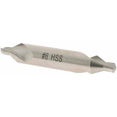Value Collection - #6 Plain Cut 60° Incl Angle High Speed Steel Combo Drill & Countersink - Exact Industrial Supply