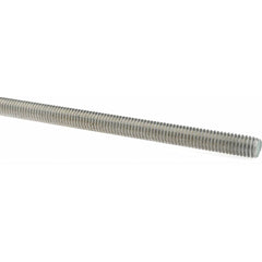 Threaded Rod: 3/8-16, 6' Long, Stainless Steel, Grade 304 (18-8)