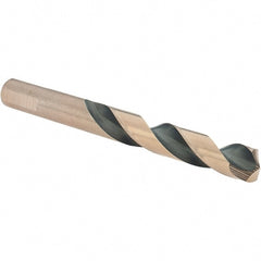 Made in USA - 31/64" High Speed Steel, 135° Point, Round with Flats Shank Maintenance Drill Bit - Exact Industrial Supply