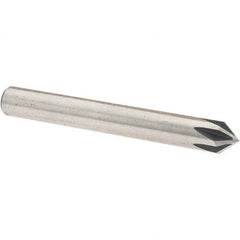 Value Collection - 1/4" Head Diam, 1/4" Shank Diam, 6 Flute 82° High Speed Steel Countersink - Exact Industrial Supply