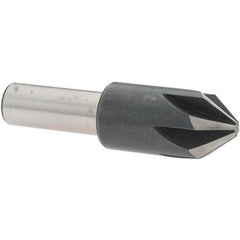 Value Collection - 3/4" Head Diam, 1/2" Shank Diam, 6 Flute 82° High Speed Steel Countersink - Exact Industrial Supply