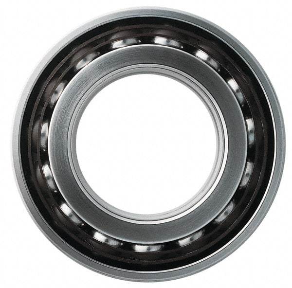 SKF - 35mm Bore Diam, 72mm OD, Open Angular Contact Radial Ball Bearing - 17mm Wide, 1 Row, Round Bore, 19,000 Lb Static Capacity, 29,100 Lb Dynamic Capacity - Exact Industrial Supply