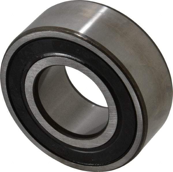 SKF - 35mm Bore Diam, 72mm OD, Double Seal Angular Contact Radial Ball Bearing - 27mm Wide, 2 Rows, Round Bore, 27,500 Lb Static Capacity, 37,700 Lb Dynamic Capacity - Exact Industrial Supply