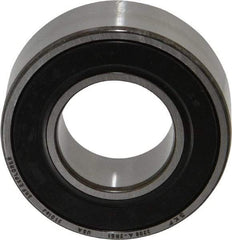 SKF - 40mm Bore Diam, 80mm OD, Double Seal Angular Contact Radial Ball Bearing - 30.2mm Wide, 2 Rows, Round Bore, 34,000 Lb Static Capacity, 44,900 Lb Dynamic Capacity - Exact Industrial Supply