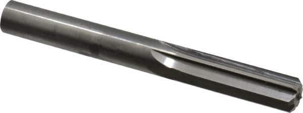 Hertel - 0.441" Solid Carbide 6 Flute Chucking Reamer - Straight Flute, 0.441" Straight Shank, 1-3/8" Flute Length, 4" OAL - Exact Industrial Supply