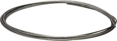 Value Collection - 1/4" Diam, Galvanized Steel Wire Rope - 7,000 Lb Breaking Strength, 7 x 19 Strand Core - Exact Industrial Supply