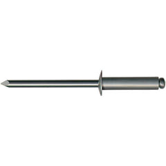 Marson - Blind Rivets; Type: Open End ; Head Type: Button ; Size Code: 86 ; Rivet Material: Stainless Steel ; Mandrel Material: Stainless Steel ; Minimum Grip (Decimal Inch): 0.2510 - Exact Industrial Supply
