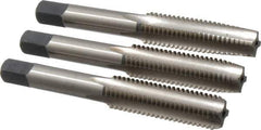 Cleveland - M12x1.75, 4 Flute, Bottoming, Plug & Taper, Bright Finish, High Speed Steel Tap Set - Right Hand Cut, 1.66" Thread Length, Series 1004 - Exact Industrial Supply