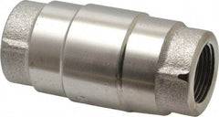 Strataflo - 3/4" Nickel Plated Brass Check Valve - Inline, FNPT x FNPT, 400 WOG - Exact Industrial Supply