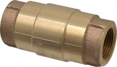 Strataflo - 3/4" Brass Check Valve - Inline, FNPT x FNPT, 200 WOG - Exact Industrial Supply
