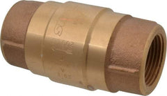 Strataflo - 1" Brass Check Valve - Inline, FNPT x FNPT, 200 WOG - Exact Industrial Supply