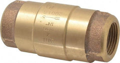 Strataflo - 3/4" Brass Check Valve - Inline, FNPT x FNPT, 200 WOG - Exact Industrial Supply