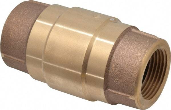 Strataflo - 1" Brass Check Valve - Inline, FNPT x FNPT, 200 WOG - Exact Industrial Supply