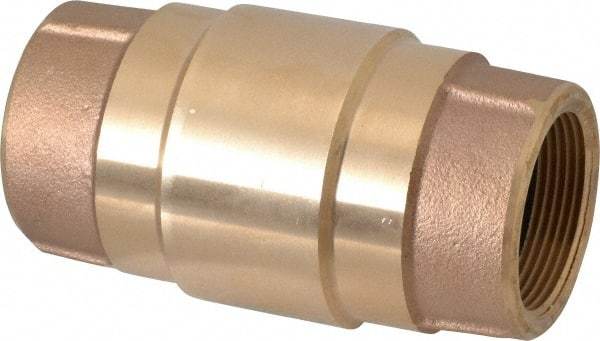 Strataflo - 1-1/2" Brass Check Valve - Inline, FNPT x FNPT, 200 WOG - Exact Industrial Supply