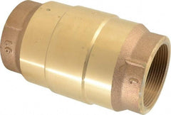 Strataflo - 2" Brass Check Valve - Inline, FNPT x FNPT, 200 WOG - Exact Industrial Supply