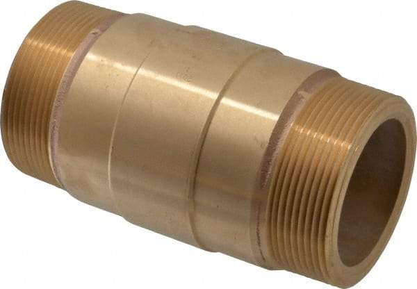 Strataflo - 3" Brass Check Valve - Inline, MNPT x MNPT, 200 WOG - Exact Industrial Supply