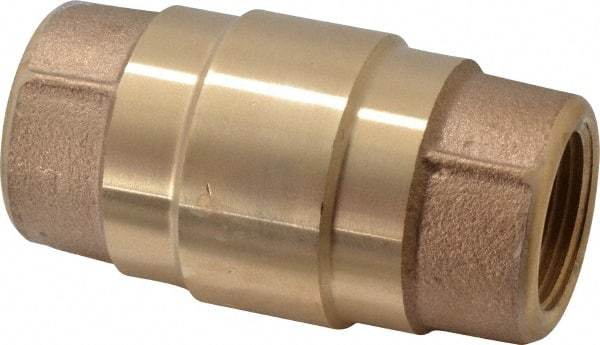 Strataflo - 1" Brass Check Valve - Inline, FNPT x FNPT, 200 WOG - Exact Industrial Supply