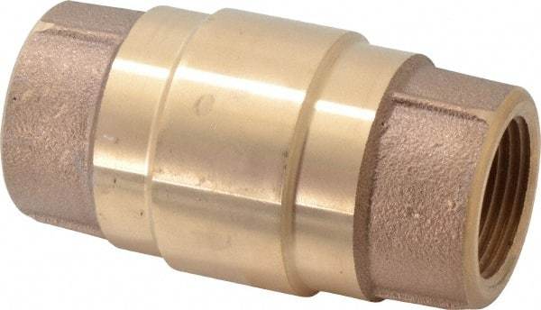 Strataflo - 1" Brass Check Valve - Inline, FNPT x FNPT, 400 WOG - Exact Industrial Supply