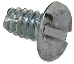 Value Collection - #4-40 UNC Thread, 3/16" Length Under Head, Slotted Drive Steel Thread Cutting Screw - Pan Head, Grade 2, Point Type F, Zinc-Plated Finish - Exact Industrial Supply