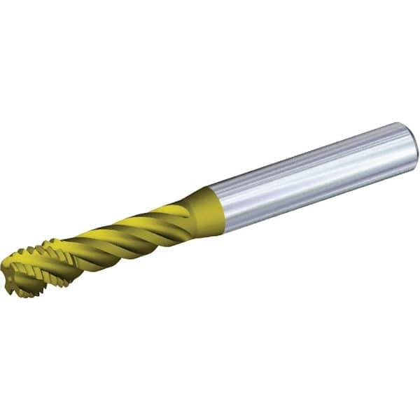 Kennametal - 1/4-28 UNF 3 Flute 3BX Modified Bottoming Spiral Flute Tap - Solid Carbide, TiAlN Finish, 70mm OAL, Right Hand Flute, Right Hand Thread, Series T331 - Exact Industrial Supply