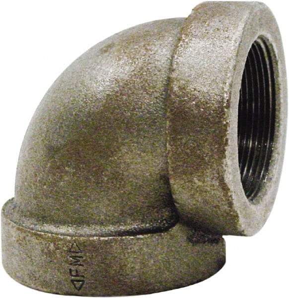 Made in USA - Size 3", Class 125, Cast Iron Black Pipe 90° Elbow - 175 psi, FPT End Connection - Exact Industrial Supply