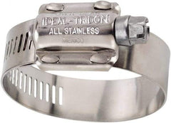 IDEAL TRIDON - SAE Size 612, 5-1/4 to 6-1/8" Diam, Stainless Steel High Torque Worm Drive Clamp - 5/8" Wide, Material Grade 304, Series 60 - Exact Industrial Supply